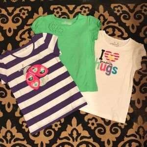 BUNDLE  - Three Short Sleeve Girls Tees Bundle